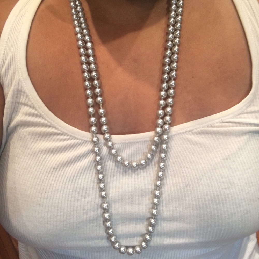 Silver Finish Pearl necklace
